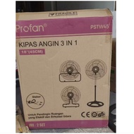 18 inch profan 3 in 1 iron blade fan kipas angin kipas berdiri kipas dinding kipas meja