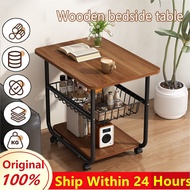 3 Tier Mobile Side Table with Wheels Rolling Storage Cart Sofa Caddy Coffee Table Trolley