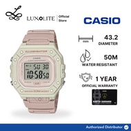 [Luxolite] Casio W-218HC-4A2VDF Pink Beige Resin Sports Women Kids Watch W-218HC-4A2 W218HC-4A2