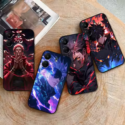 Cool Jujutsu Kaisen Anime Phone Case For Redmi 14C 13C 12 12C 10 10C 9 9A 9C 8 8A 7A A2Plus A1 K60 K