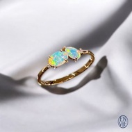 18K 澳洲蛋白石戒指 18K Australian Opal Diamond Ring