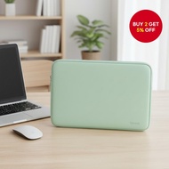 Mint Green Baona BN-Q001 13-14 Inch Laptop Protective Sleeve Bag PU  Sarung Pelindung Laptop Mint Gr