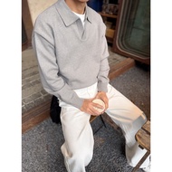 Korean Version Fake Two-Piece Cardigan Knit Top|2 Colors Men's Sweater