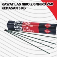 KAWAT LAS NIKKO 2,6MM RD 260 KEMASAN 5KG / KAWAT LAS NIKO 2.6 MM