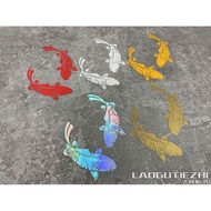 Reflective Koi Fishing Stickers Body Stickers Scratch Stickers Car Decoration Stickers Electric Car 