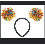 Headband Rainbow Pom Big Jumbo Multicolor LGBT LGBTQ PRIDE Fashion Colorful Accessories