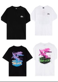 Stussy 2023春夏新款 塗鴉圖案印花短袖T恤
