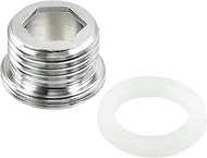 M24*1.0 Male to G1/2 Male Thread Faucet Adapter, Chromed Aerator Straight Connector for Garden Hose 