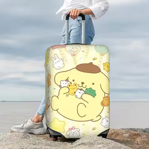 Pompompurin Cartoon Suitcase Cover Elastic Luggage Protective Covers for 18-32 inch