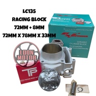 LC135 RACING BLOCK 72MM +8MM / +10MM HI POWER RACING