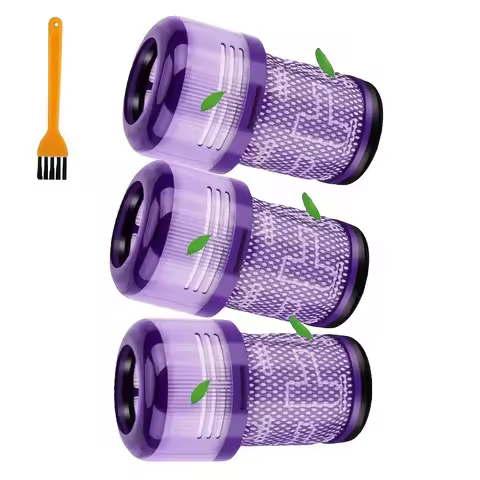 3 Replacement Filters + 1 Cleaning Brush Compatible For Dyson V12 Slim Absolute Detect Filter, Made 