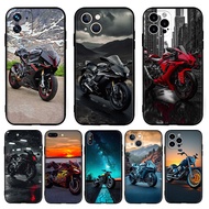 for iPhone 5 5s SE 6 6s 6 7 8 Plus SE X XR XS 17 Air Pro Max Motorcycle DM Casing 5Y22 Black TPU Sof