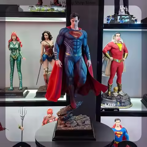Super High Quality Dc Series Justice League Steel Man Superman Gk Statue Handmade Fashionable Model