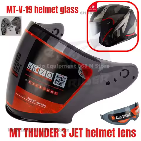 MT-V-19 Helmet Lens for MT THUNDER 3 JET EXPERT Open Face Helmet Uinverse MT-V-19 Replacement Helmet