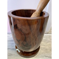 mortar Ang pestle 9x9x12/heavy duty wood/