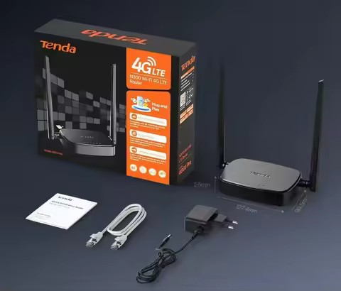 Tenda 4G03 Pro Router 4G SIM - Mobile WiFi Router 3G/4G Wireless Band 2.4 GHz, LTE Cat4, Fast Ethern