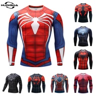 Superhero Spiderman Printed T Shirt Men Compression GYM Sportswear Jersey Quick Dry Men Tshirt