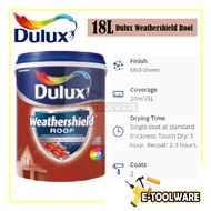 18L Dulux Weathershield Roof Paint ICI Roofshield Reflect Heat Cat Atap Genting Cat Rumah( Cat Bumbung)