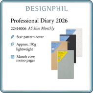 Midori Professional Diary 2026 A5 Slim Weekly Planner – Japanese Vertical Layout, Premium MD Paper, 