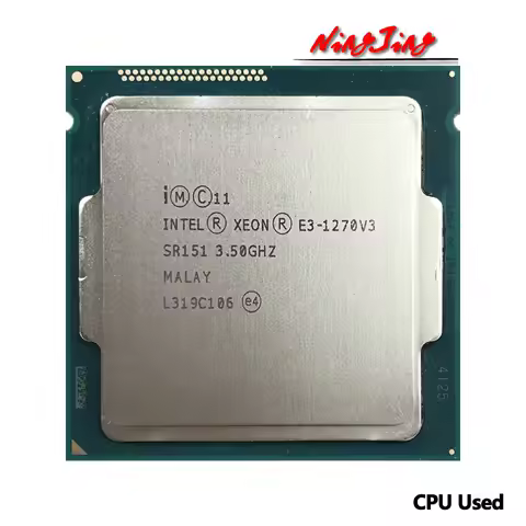 Used Intel Xeon E3-1270 v3 E3 1270v3 3.5 GHz 4C/8T L2=1M L3=8M 80W LGA 1150
