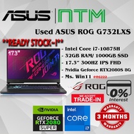 #RG222 USED ASUS ROG G732LXS Gaming Laptop Intel i7-10875H 32GB 1TB SSD 300Hz FHD Nvidia RTX2080 S R