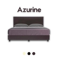 [Bulky] Azurine Faux Leather Divan Bed Frame - Brown Black Beige