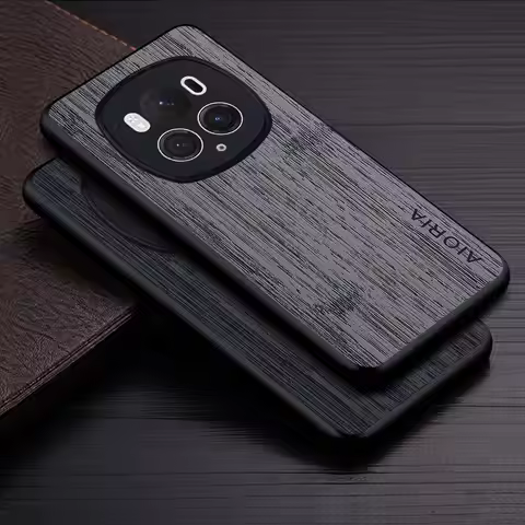 Case for Honor Magic 6 5 Pro Lite Straight Wood Grain Vegan PU Leather Phone Cover Funda for Honor M
