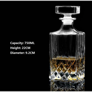 【A Happy】 Whiskey Decanter Whiskey Bottle Crystal Glass Wine Beer Containers Glass Bottle Glass Cup