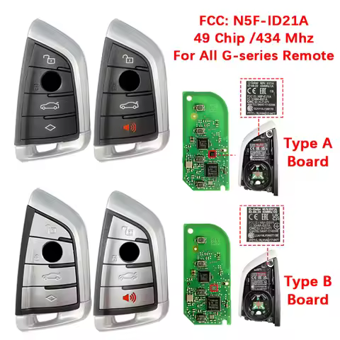 CN006133 Original Smart Key Fob Keyless Go N5F-ID21A IC: 3248A-ID21A 434MHZ 49 Chip For BMW 3 5 6 7 