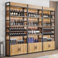 Wine Store Goods Rack Wine Cabinet Storage Display Cabinet Rack Wine Floor Liquor Supermarket Commer