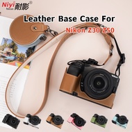 Nikon Z30 Camera Case PU Leather Bag Case Protrector Cover For Nikon Z30 Z50 Bottom Replaceable Batt