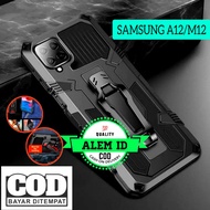 CASE HP SAMSUNG A12 / SAMSUNG M12 CASING STANDING BACK KLIP HARD CASE HP ROBOT NEW COVER