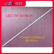 TV LED BAR 50 INCH 1 BAR 10 BALLS EACH BALL 6V LENGTH 98.9cm MS-L2608 V1 RETAIL 1 BAR USED FOR TVS