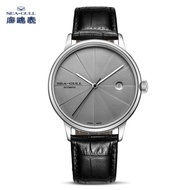 Seagull นาฬิกากลไกอัตโนมัติผู้ชายบุคลิกภาพ Penrose ดีไซน์ หนัง เข็มขัดศิลปิน Series 6015 รอบรูปร่างป