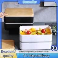 E7G-2 Layers Lunch Box for Kids Lunch Box Bento Box for Student Office Worker Double-Layer Microwave