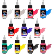 Airbrush Paint, 11 Colors Airbrush Paint Set (20 ml/0.7 oz), Ready to Spray, Opaque & Neon Colors, W