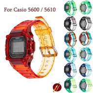 Strap + Case For Casio G-shock DW-5600 GW-B5600 G-5600E G-5000 GW-M5610 G-5600E G-5000 Silicone Watchband Transparent Bracelet