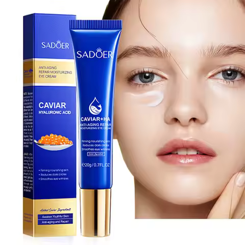 1/2/3pcs SADOER Caviar Hyaluronic Acid Eye Cream Anti Dark Circles Removal Eyes Bags anti-aging Mois