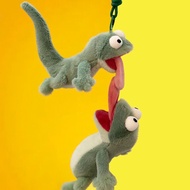 Super cute squeaking Tom lizard keychain with magnetic tongue. Premium Hopper stuffed animal