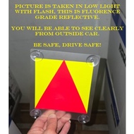 [SG SELLER] (2‑piece set) Reflective Design Suction Probation Car Plate (P-Plate P plate) 2Pcs / Fro