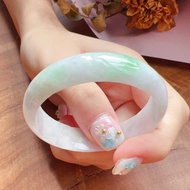 春帶彩翡翠手鐲 | 14圍 | 天然緬甸玉A貨翡翠 | 送禮