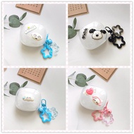 For Baseus E20 E19 E18 E18B BD1 Case WM01 WM02 Cute Dog cartoon Cat Soft Transparent TPU Earphone Co