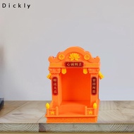 Dickly Mini Buddhist Buddha Altar Shrine Orange with Light Shrine Altar Sculpture