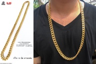 สร้อยคอเหลี่ยม Hiphop ทอง 10มิล ยาว80เซน necklace สแตนเลสแท้ Stainless แฟชั่นชาย แฟชั่นผู้หญิง 316l 