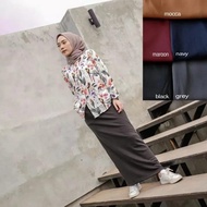 ( PROMO ) ROK SPAN HITAM PANJANG DEWASA BAHAN SCUBA - ROK SPAN  KERJA PANJANG POLOS - ROK WANITA MUS