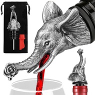 Elephant 2-In-1 Wine Bottle Pourer and Stopper Wine Aerator Liquor Bottle Pourer Bar Accessory