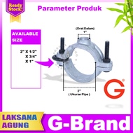 2 x 1 inch Iron Saddle Clamp | Saddle Clamp hdpe pipe