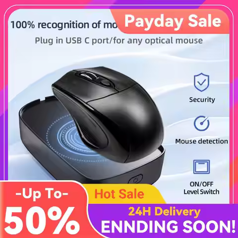 Automatic Mouse Movement Simulator with Button Virtual Mouse Mover 5V 1A Wired Wireless Mouse Compat