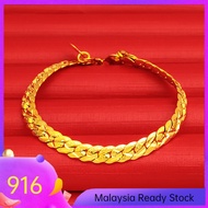 Gold Wealth Jewellery New Arrival Bracelet Men Gold 916 Bracelet for Women Adjustable Length