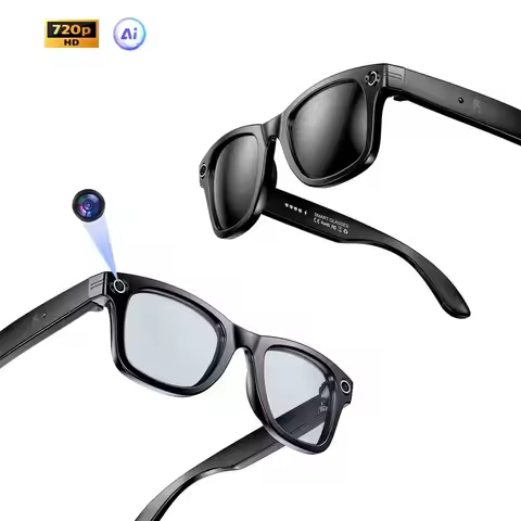 W600B AI Smart Glasses Photo Video Recognition Camera HD Shooting Sunglasses Voice Assistant Transla